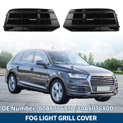 1 Pair Front Fog Light Grill for Audi Q5 (2018–2022) No. 80A807679D/80A807680D