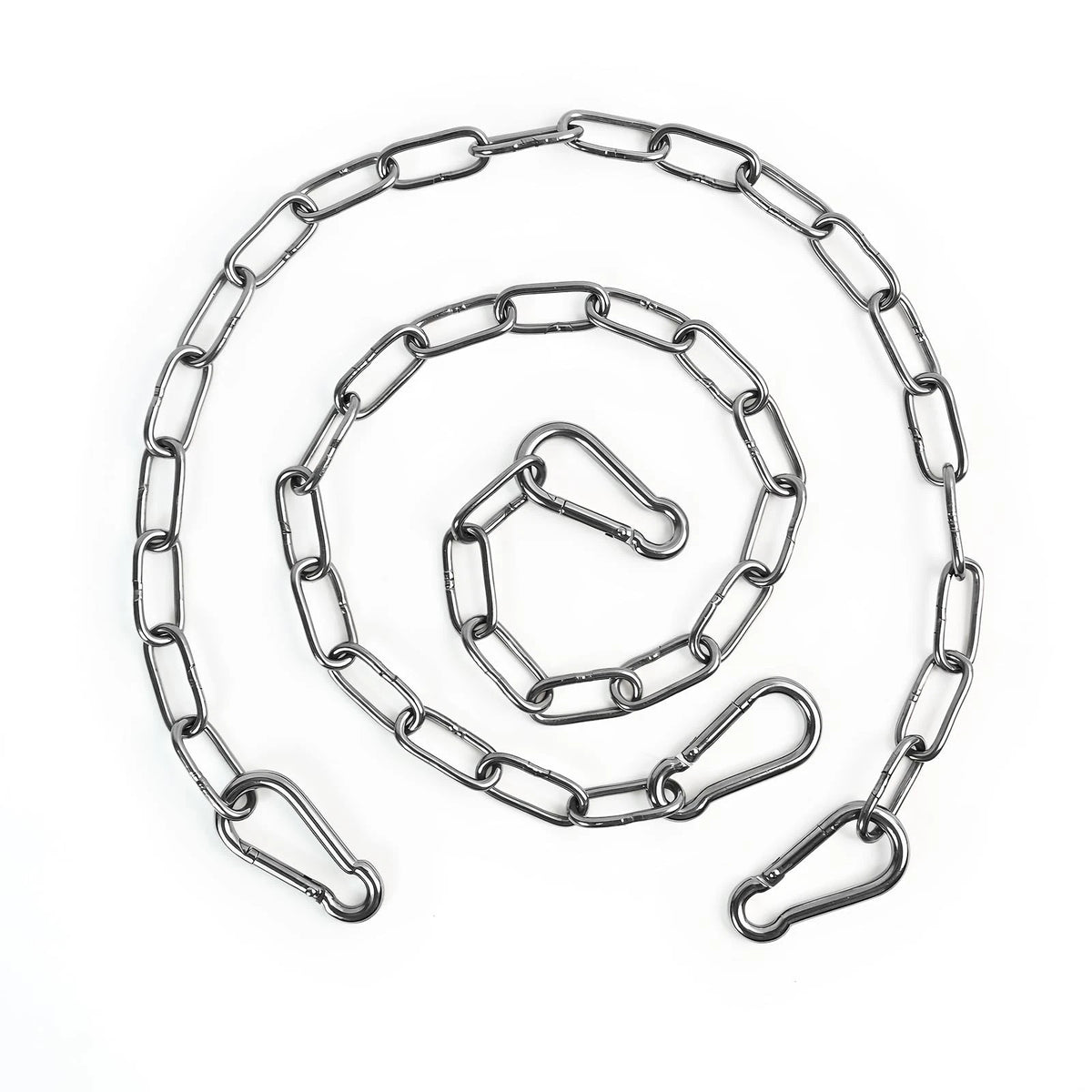 2X Stainless Steel Chains with 4 Carabiners, 25in 550LB