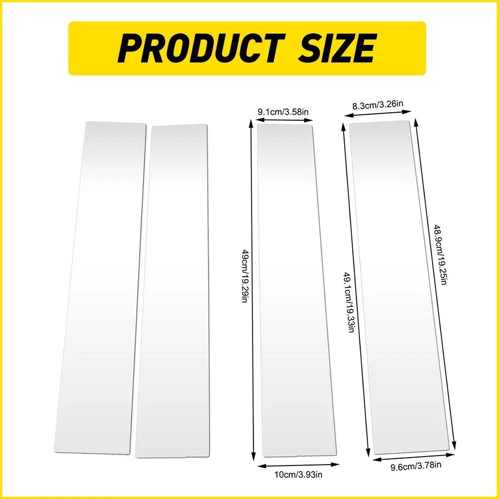 Set of 4 Chrome Pillar Post Door Window Trim Covers for Ford F150 (2004–2014)