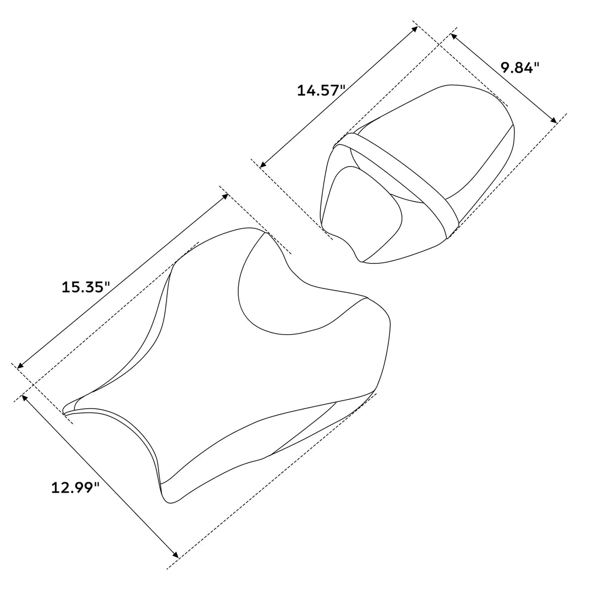 Driver & Passenger Seats for Suzuki GSXR1000 (2009–2016)