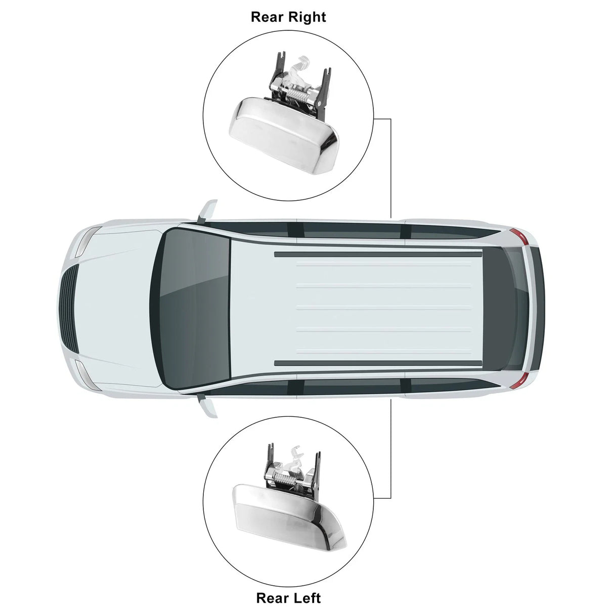 1 Pair Outside Door Handle for Nissan Pathfinder 