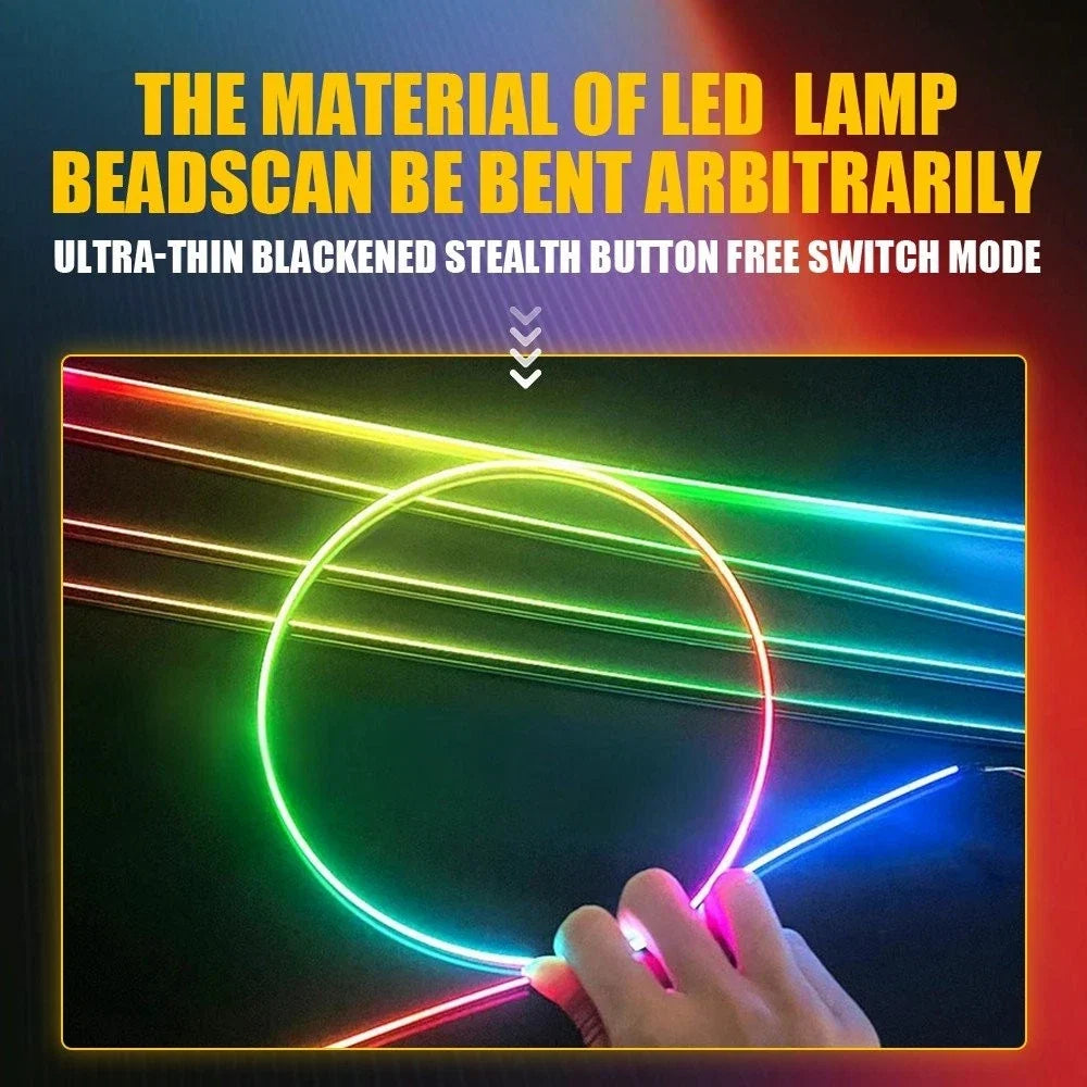 RGB LED Sunroof Light Strip Kit for Car Interior Ambient Lighting