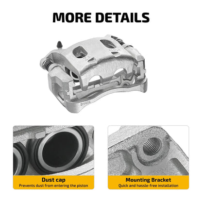 Pair Front Brake Calipers w/Bracket for Infiniti QX60 (2014–2020)
