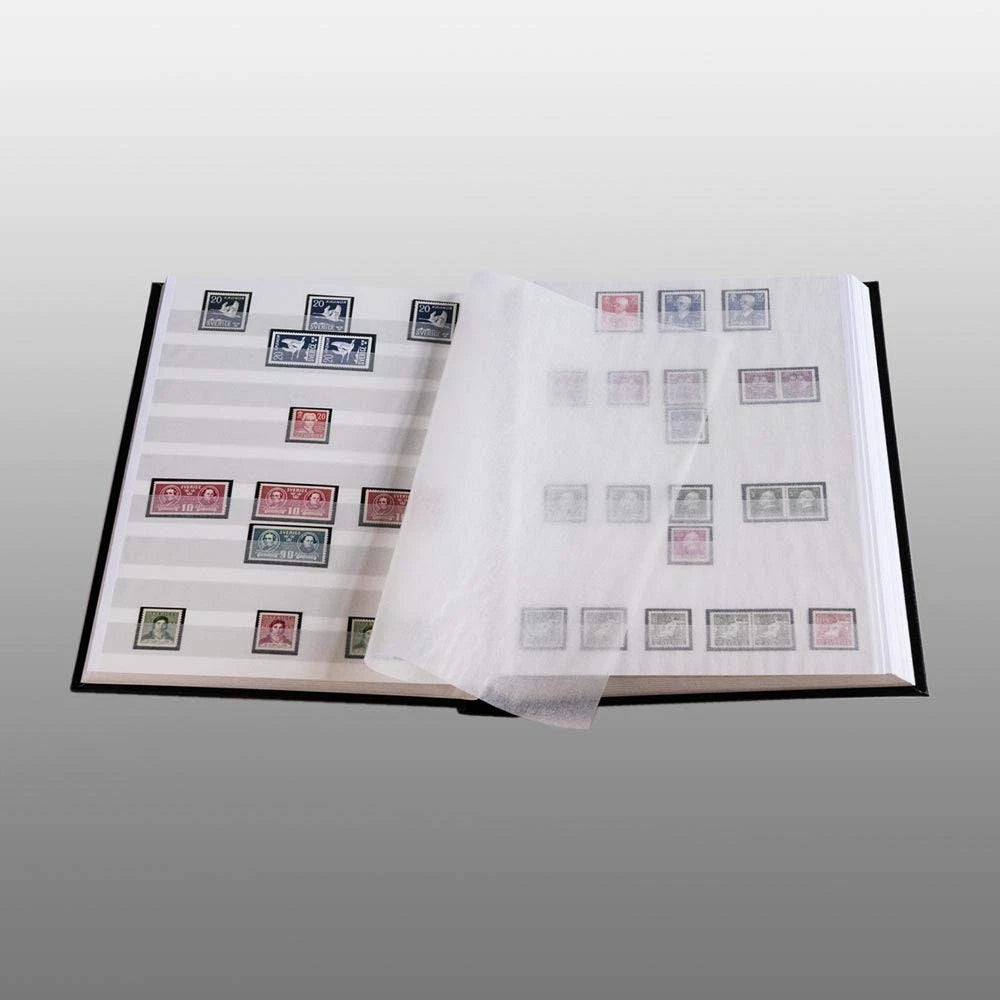 60-Side Stockbook Stamp Album for Collectors - Padded Blue Cover