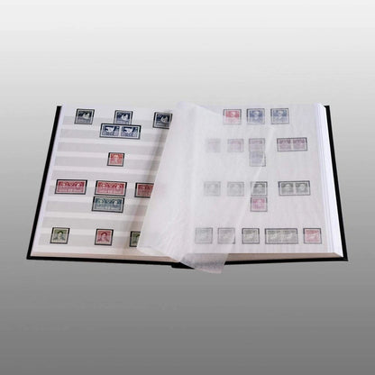 60-Side Stockbook Stamp Album for Collectors - Padded Blue Cover