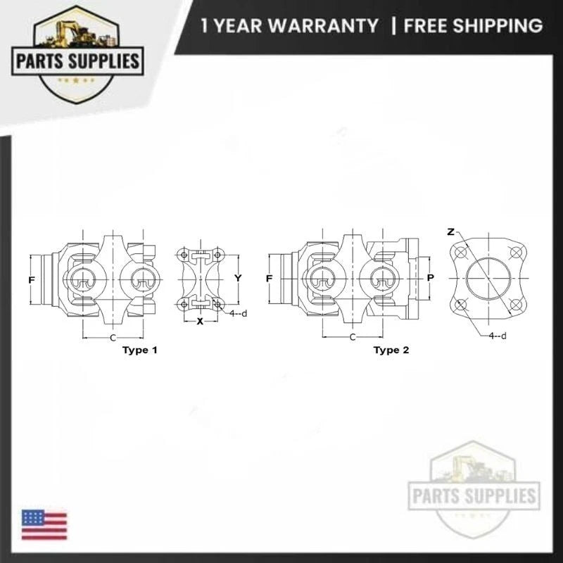 Driveshaft CV Head 1310 Series for 2" x .120" Tube (Fits 3.500" Bolt Circle)