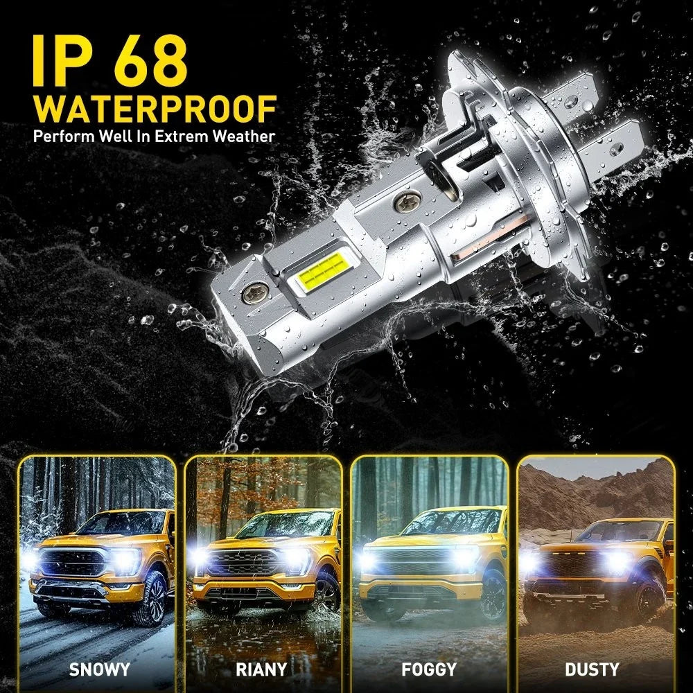 H7 LED Headlight Bulb for Yamaha YZF-R6 (2003–2015), YZF-R1 (2006–2016) 6500K 30000LM M6S