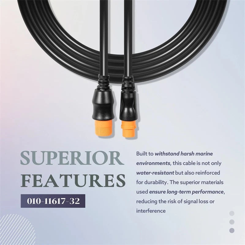 10ft Transducer Extension Cable for Garmin GPSMAP, Striker, ECHOMAP