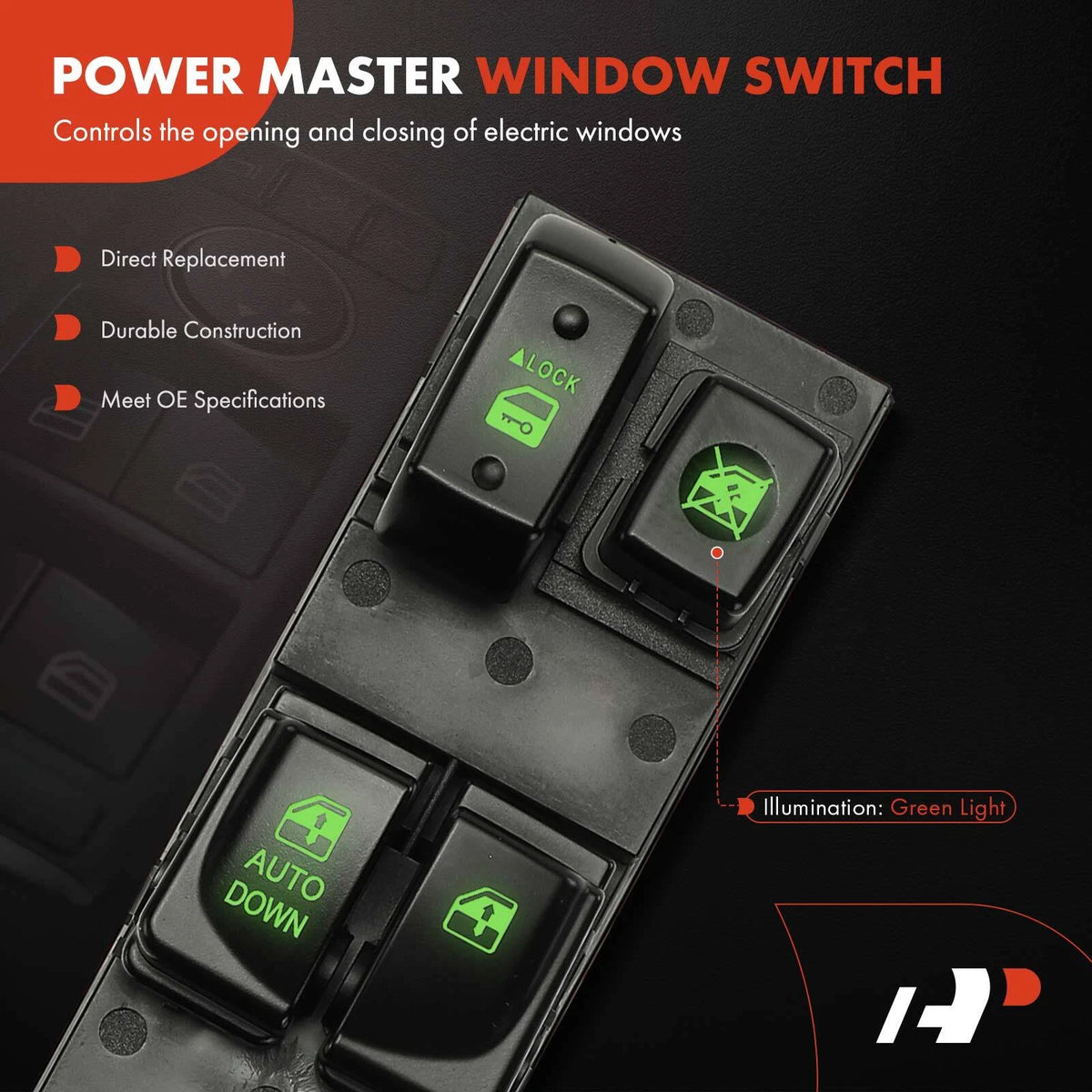 Front Left Power Window Switch for Hyundai Elantra (2007–2010) 935702H11070, 93570-2H11070