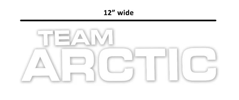 12" White Team Arctic Decal Sticker for Arctic Cat (AC20A-A110)