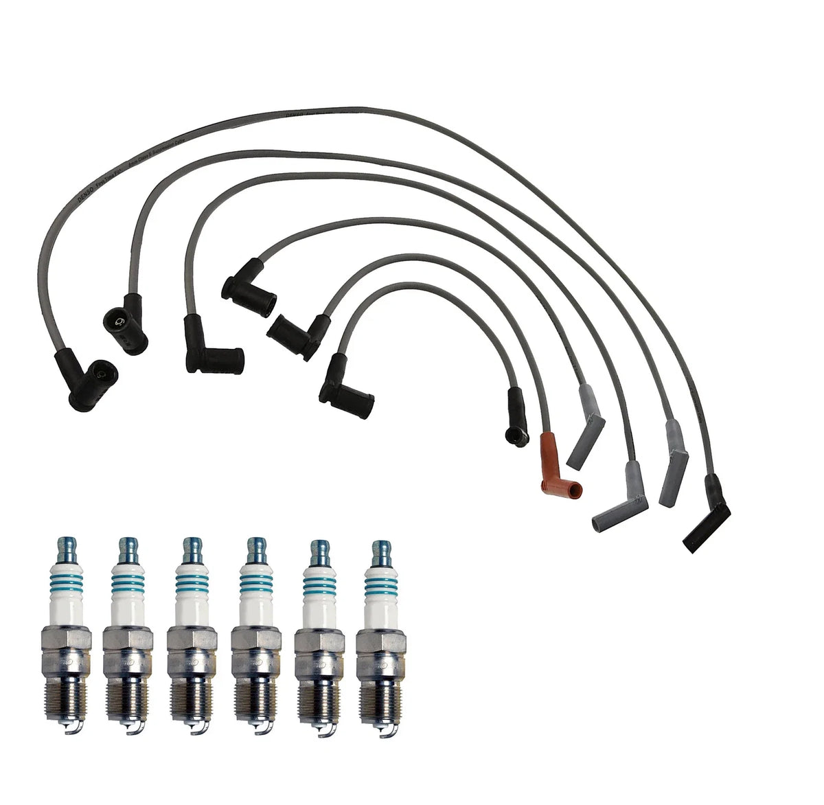 Denso 8mm Wire Set & 6 Iridium Power Spark Plugs for Ford 3.0 V6