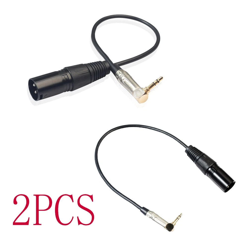 3.5mm TRS Male Right Angle to 1/4" Female Stereo Extender Adapter Cable