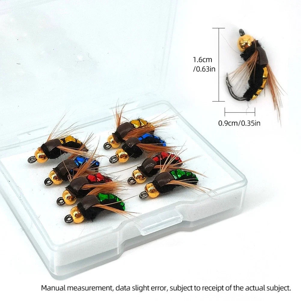 8Pcs Fly Fishing Lures for Bass and Trout (4.2cm)