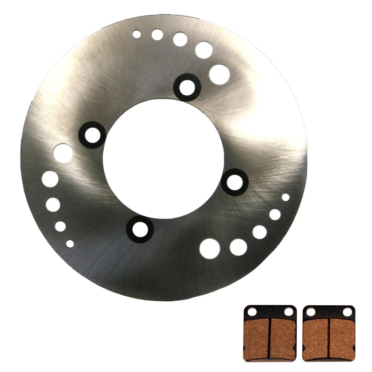 Front Disc Brake Rotor & Semi-Metallic Brake Pads for Kawasaki Prairie 360 (FS-2017, FS-414)
