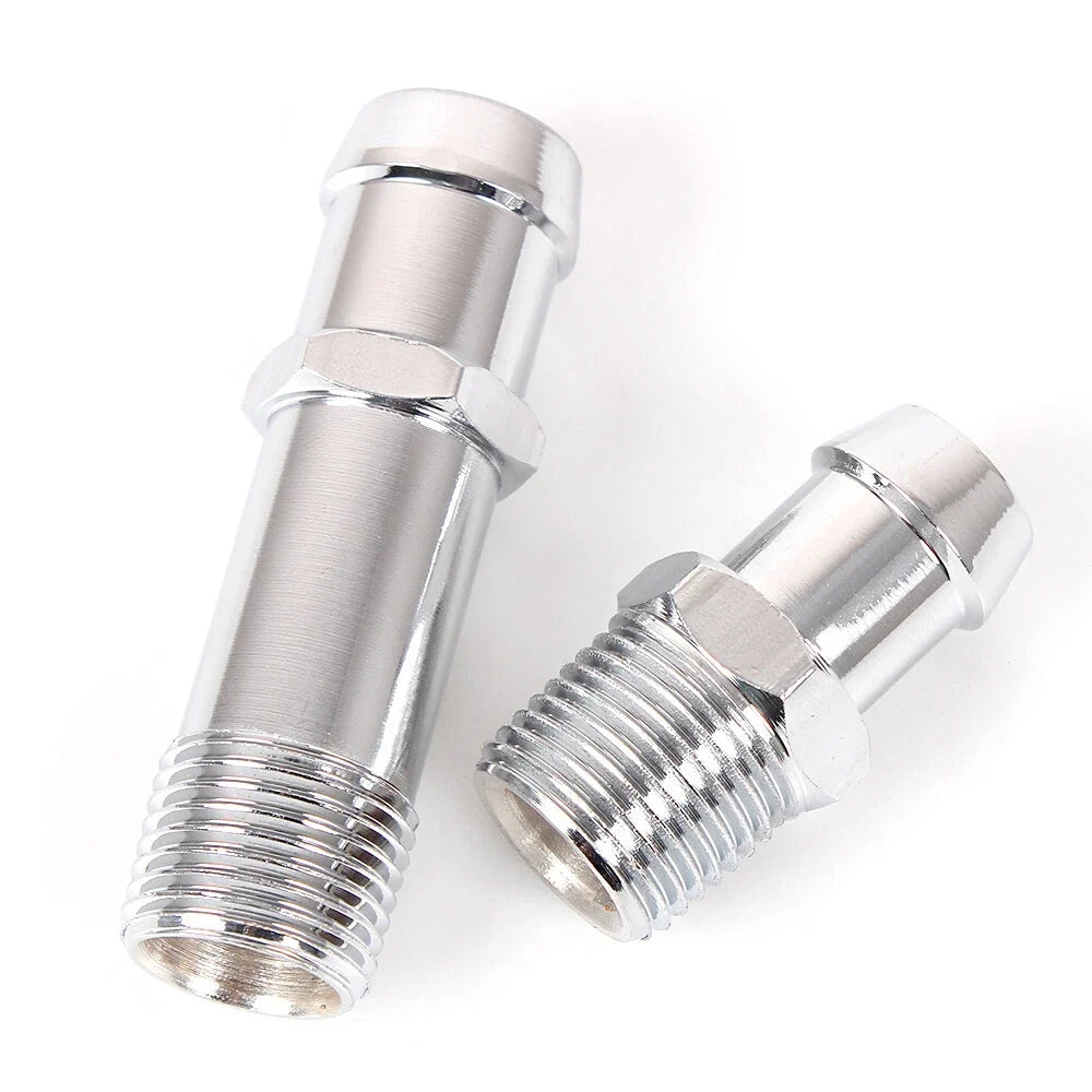 Heater Hose Fittings for Water Pump & Intake (Chromed Steel) #9514/9515