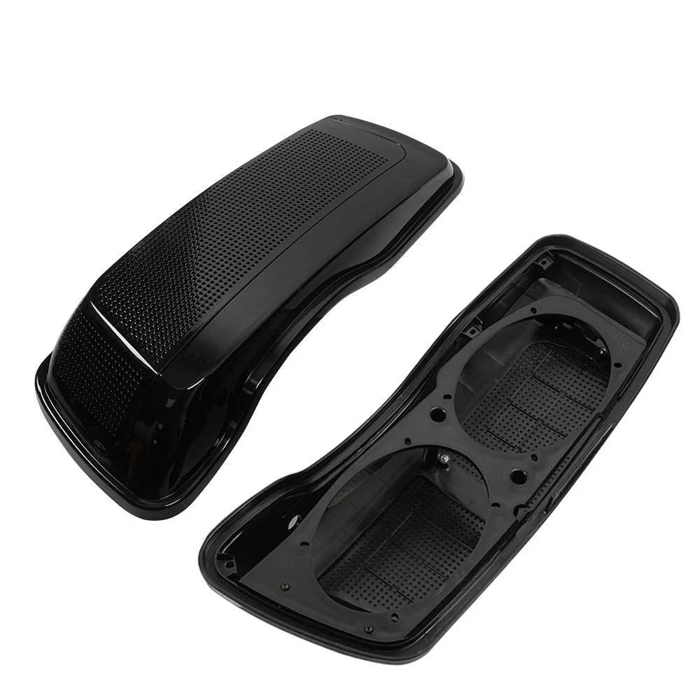 Dual 6x9" Speaker Saddlebag Lids for Harley Touring (2014–2022) - Vivid Black