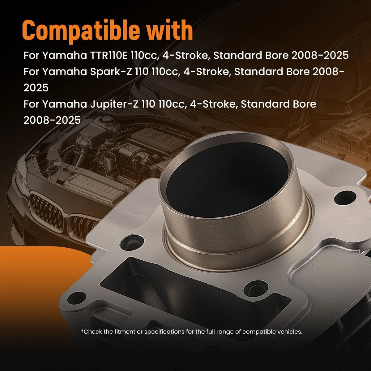 Cylinder Piston Top End Kit for Yamaha TT-R 110 (2008–2025) W83K54