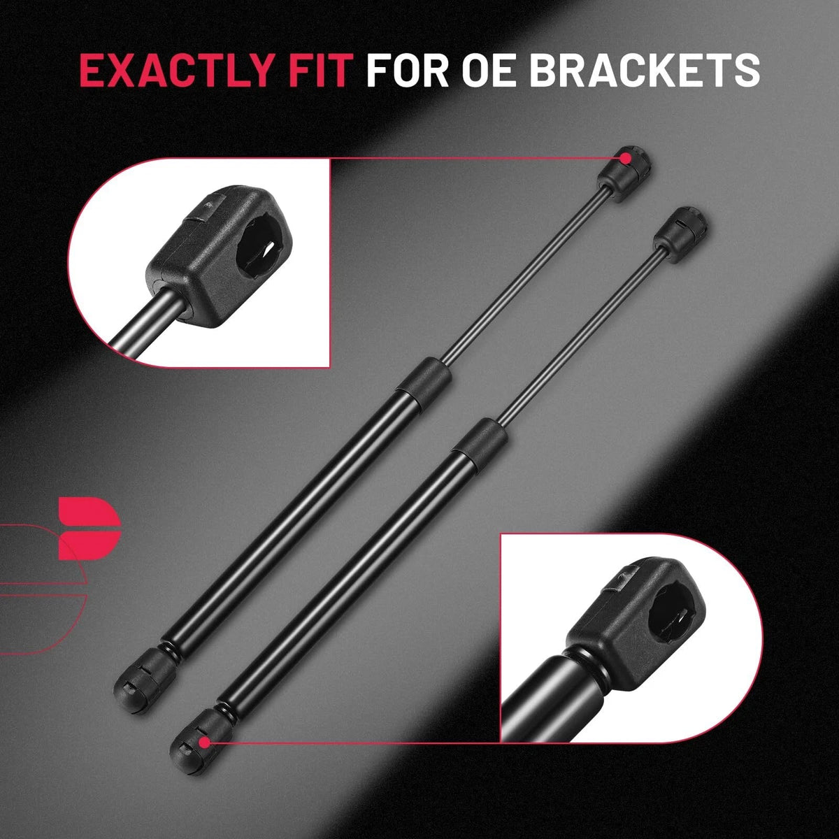 2X Gas Struts for Truck Leer Camper Shell Topper (14 Inch, 24lb)