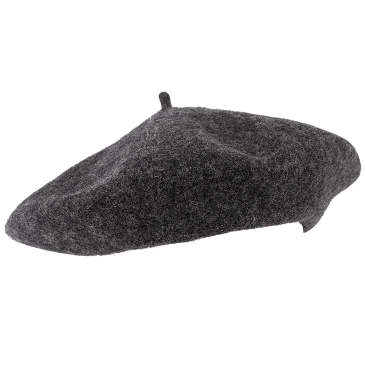 Wool French Beret for Men and Women - Grey, One Size