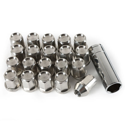 Set of 20 Stainless Steel Lug Nuts M12x1.5 for Wheel (Hex 19mm Length)