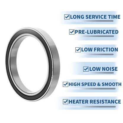 Deep Groove Ball Bearing 6812DD for Scooter Skateboard Wheel (60x78x10mm)