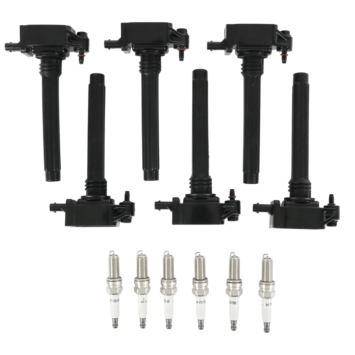 Set of 6 Ignition Coils & Iridium Spark Plugs for Chrysler Jeep Dodge Ram (2011–2021)