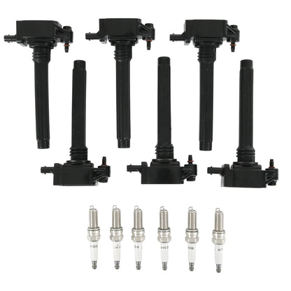Set of 6 Ignition Coils & Iridium Spark Plugs for Chrysler Jeep Dodge Ram (2011–2021)