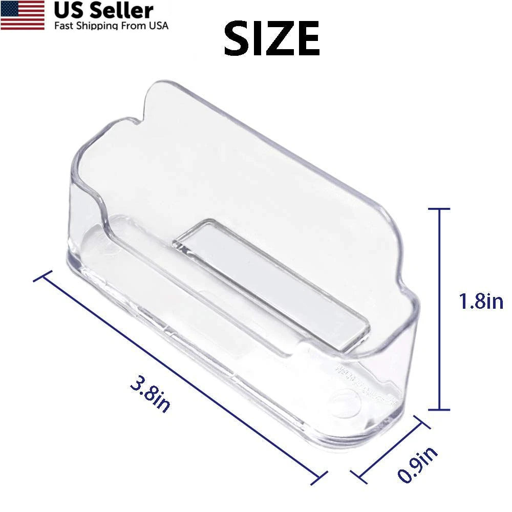 4 Pack Clear Acrylic Business Card Holder Desk Display Stand