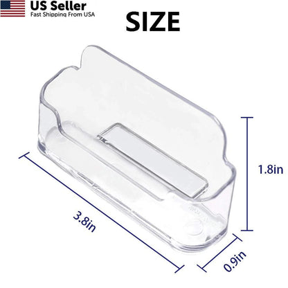 4 Pack Clear Acrylic Business Card Holder Desk Display Stand
