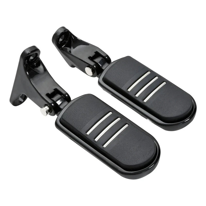 Rear Passenger Footpegs w/ Peg Mini Mount for Harley Touring (1993–2023) Black