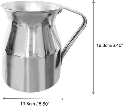 2X Aluminum Pitcher for Frothing and Steaming Milk (5.5 QT)