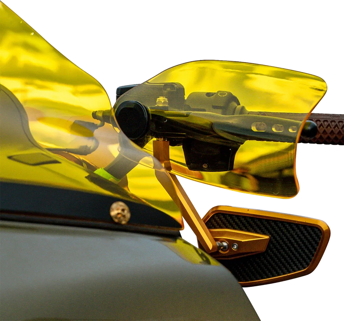 Klock Werks Flare Handguards for Harley-Davidson (Cable Clutch, Yellow)