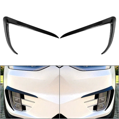 Front Fog Light Eyebrow Cover Trim Kit Carbon Fiber for Tesla Model X (2015–2020)