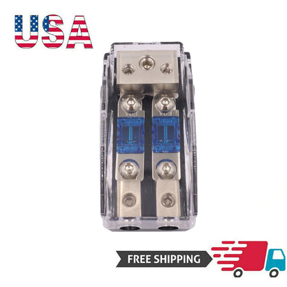 2 Way Mini ANL Blade Fuse Holder for Car Audio Power Distribution Block