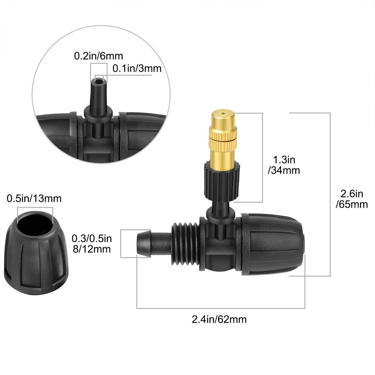 20pcs Misting Water Nozzles for Patio Cooling System