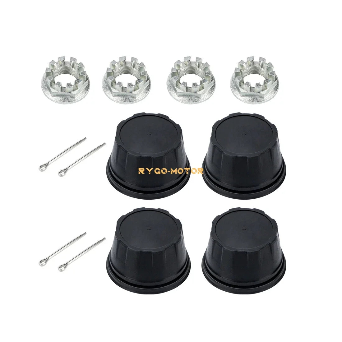 Set of 4 Wheel Center Caps with Nut Kit for Honda Rancher Foreman Rubicon (44732-HC4-000)