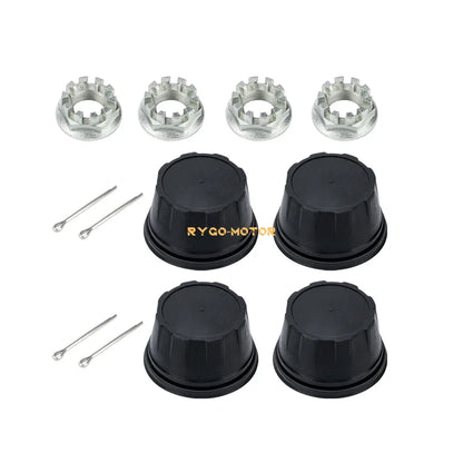 Set of 4 Wheel Center Caps with Nut Kit for Honda Rancher Foreman Rubicon (44732-HC4-000)