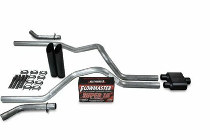 2.5" Dual Exhaust Kit for Chevy GMC 1500 (2019–2025) - Flowmaster Super 10 Black Tip