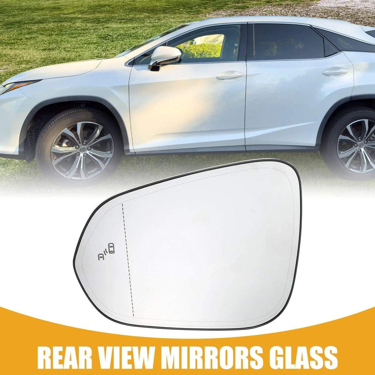 Left Side Rear View Mirror Glass No. 87961-0E250 for Lexus RX350 (2016–2022)