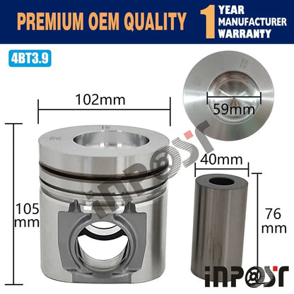 4BT3.9 Overhaul Rebuild Kit for 4BT Cummins 3.9 Engine (Komatsu S4D102)