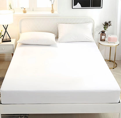 Fitted Sheet for Full Size Bed (100% Cotton, 300 Thread Count, Deep, White)