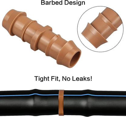 40 Pieces Drip Irrigation Coupling Fittings for 1/2 Inch Tubing
