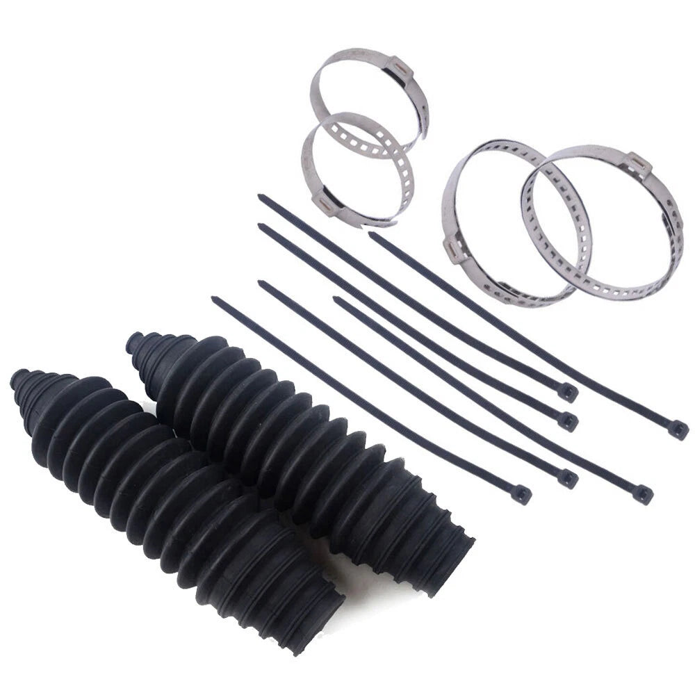 Universal Silicone Rack and Pinion Steering Boot Gaiter Kit - Black