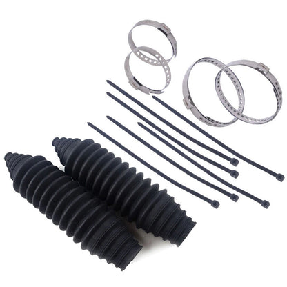 Universal Silicone Rack and Pinion Steering Boot Gaiter Kit - Black