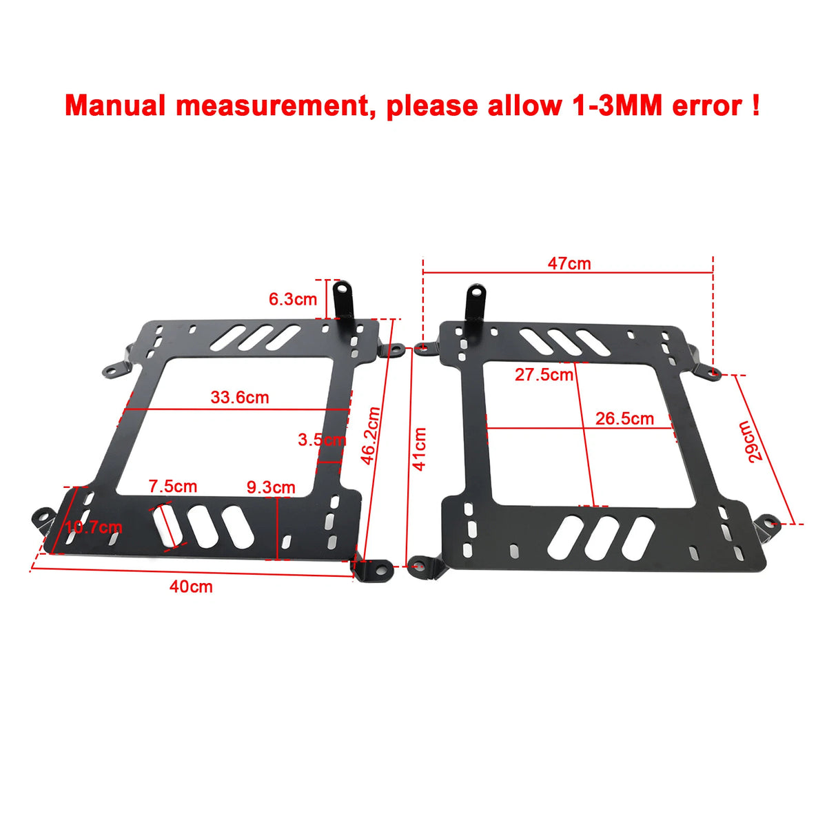 Set of 2 Heavy Duty Racing Seat Bracket Adapters for Ford Mustang (2015–2022)
