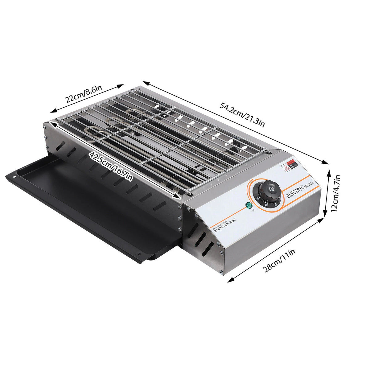 Electric BBQ Grill Countertop Stainless Steel for Grill Lovers