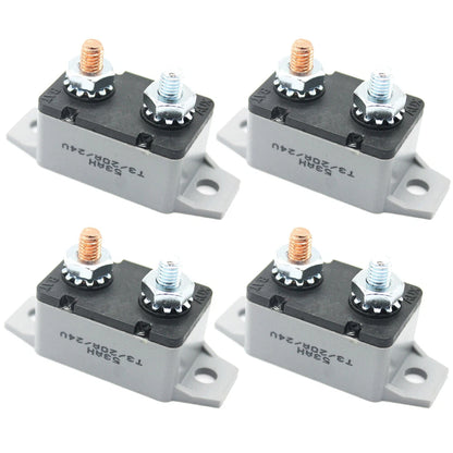 4X 20A AMP 12V Circuit Breaker Stud Type Automatic Reset Fuse