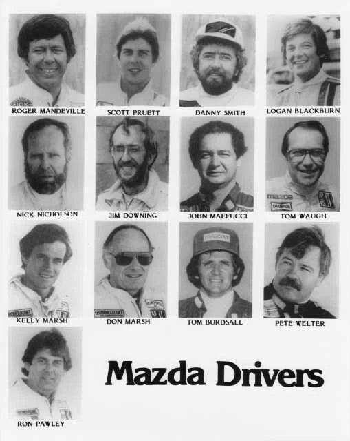 1985 Mazda Race Drivers Press Photo 0062