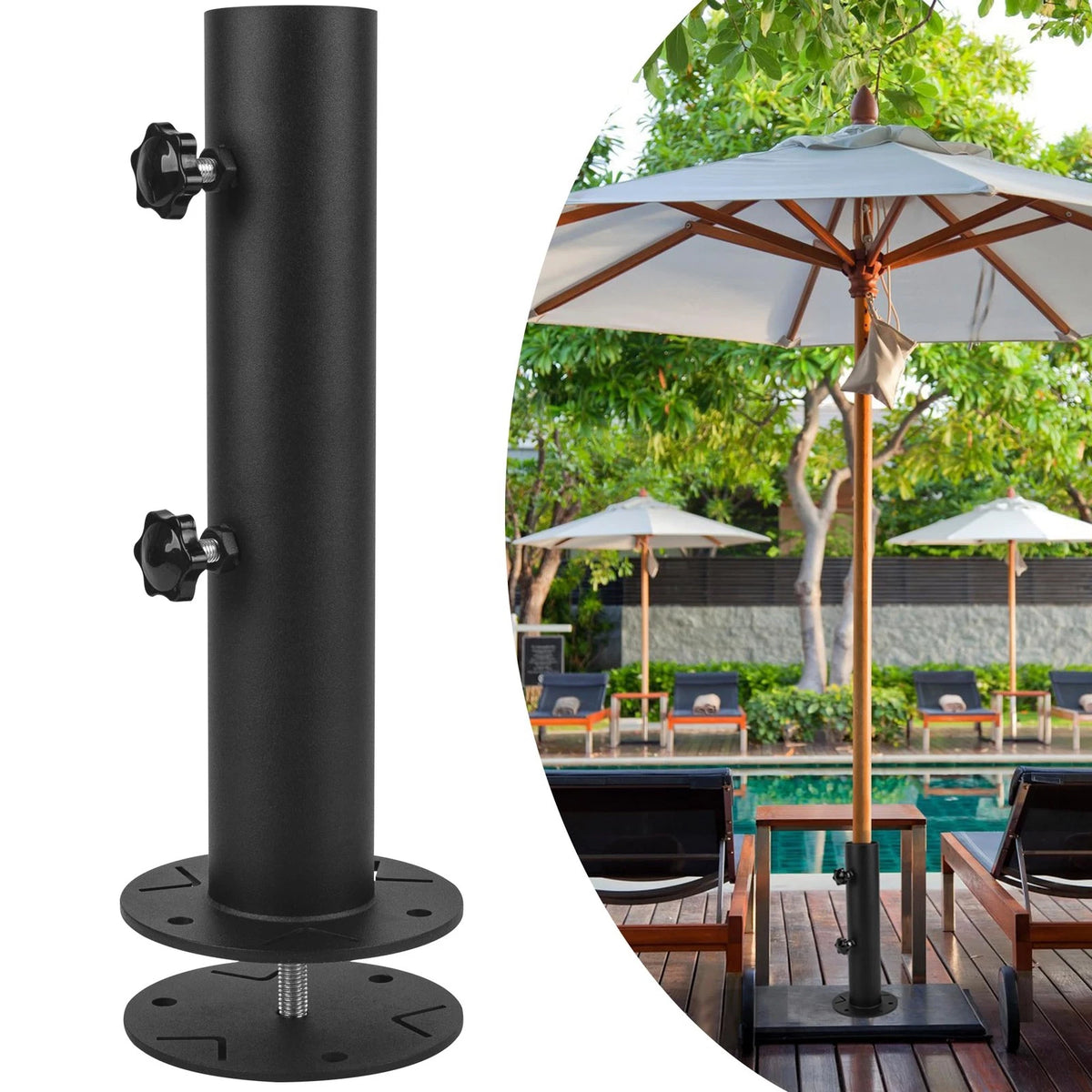 Granite Umbrella Stand Tube for Outdoor Use