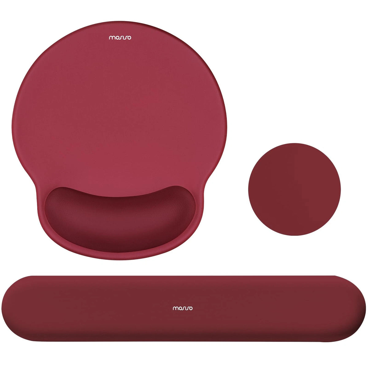 Wrist Rest Support for Mouse 17.32 x 3.15 inches (Wine Red)